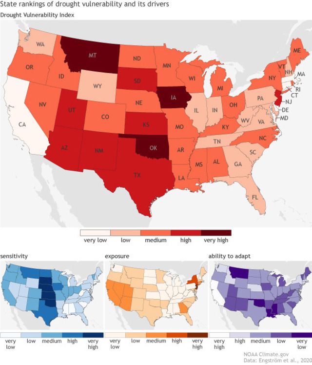  The U.S. drought vulnerability rankings